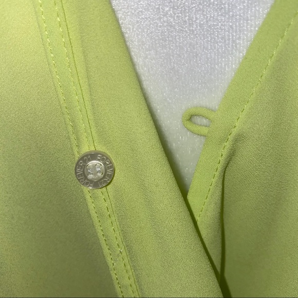LUSH Lime green V-Neck Tank Top adjustable straps - Picture 5 of 6